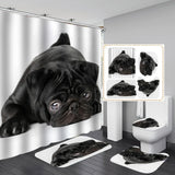 Cute Dog Digital Print Labrador Shower Curtain Waterproof Bathroom Curtain Set with Hooks Home Decor Bathroom Curtains - Julia M LifeStyles