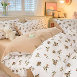 Aesthetic Floral Bedding Set - Twin to Queen Duvet Cover with Pillowcases