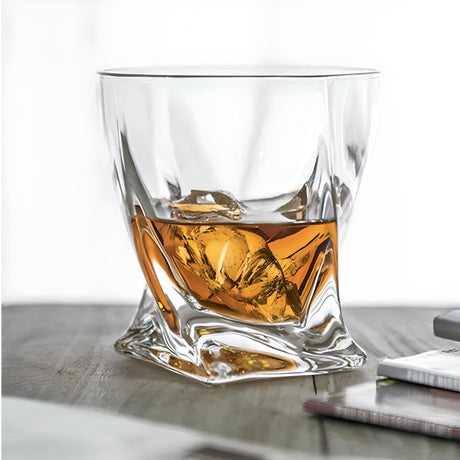 Crystal Glass Creative Twist Whiskey Cocktail Beer Mug 340ml Drinkware Julia M LifeStyles   
