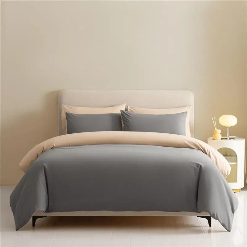 Reversible Brushed Cotton Duvet Cover Set with Pillowcases in Multiple Sizes - Julia M LifeStyles