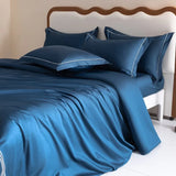 Luxury 1000TC Egyptian Cotton Duvet Cover Set with Silver Embroidery