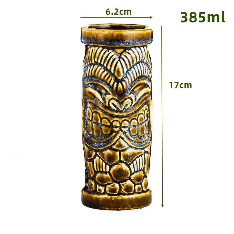 Exotic Tiki Ceramic Cocktail Glass 🍹 - Julia M LifeStyles