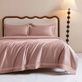 Luxury 1000TC Egyptian Cotton Duvet Cover Set with Silver Embroidery