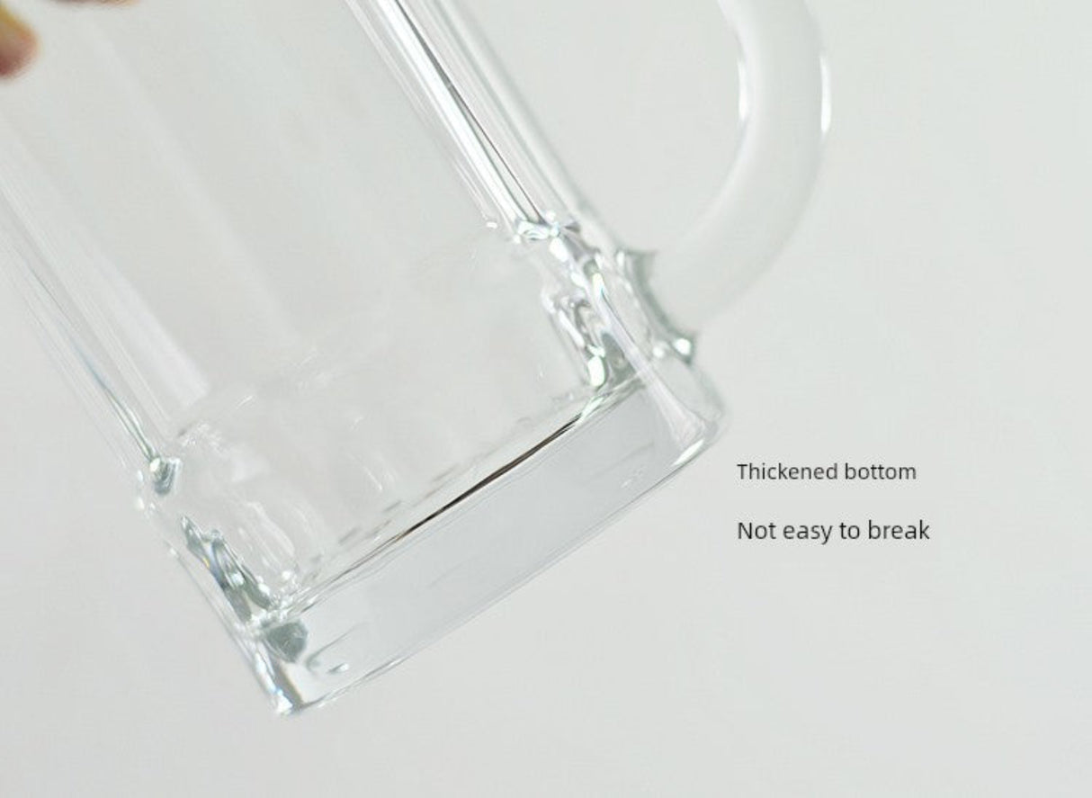 Tempered Glass with Handle Anti - Drop and Heat - Resistant Household Cups - Julia M LifeStyles