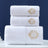 Luxury Cotton Towel Set - 2 Hand & Face Towels, 1 Big Bath Towel bath towel set Julia M Home & Kitchen S white 3pcs set 