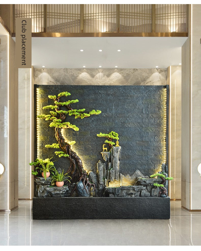 Courtyard Rockery Double - Sided Water Curtain Wall Fish Tank Water Screen Living Room Decoration Company Hotel Fortune Fengshui Wheel Landscape - Julia M LifeStyles