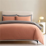 Reversible Brushed Cotton Duvet Cover Set with Pillowcases in Multiple Sizes