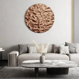 Corrugated Metal Mirror Wall Decor with Stainless Steel Pendant round corrugatted mirror Julia M Home & Kitchen   