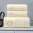 Luxury Cotton Towel Set - 2 Hand & Face Towels, 1 Big Bath Towel bath towel set Julia M Home & Kitchen S cream 3pcs set 