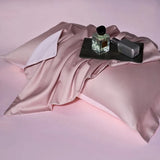 Luxury 100% Egyptian Cotton Reversible Duvet Cover Set in Silver & Purple