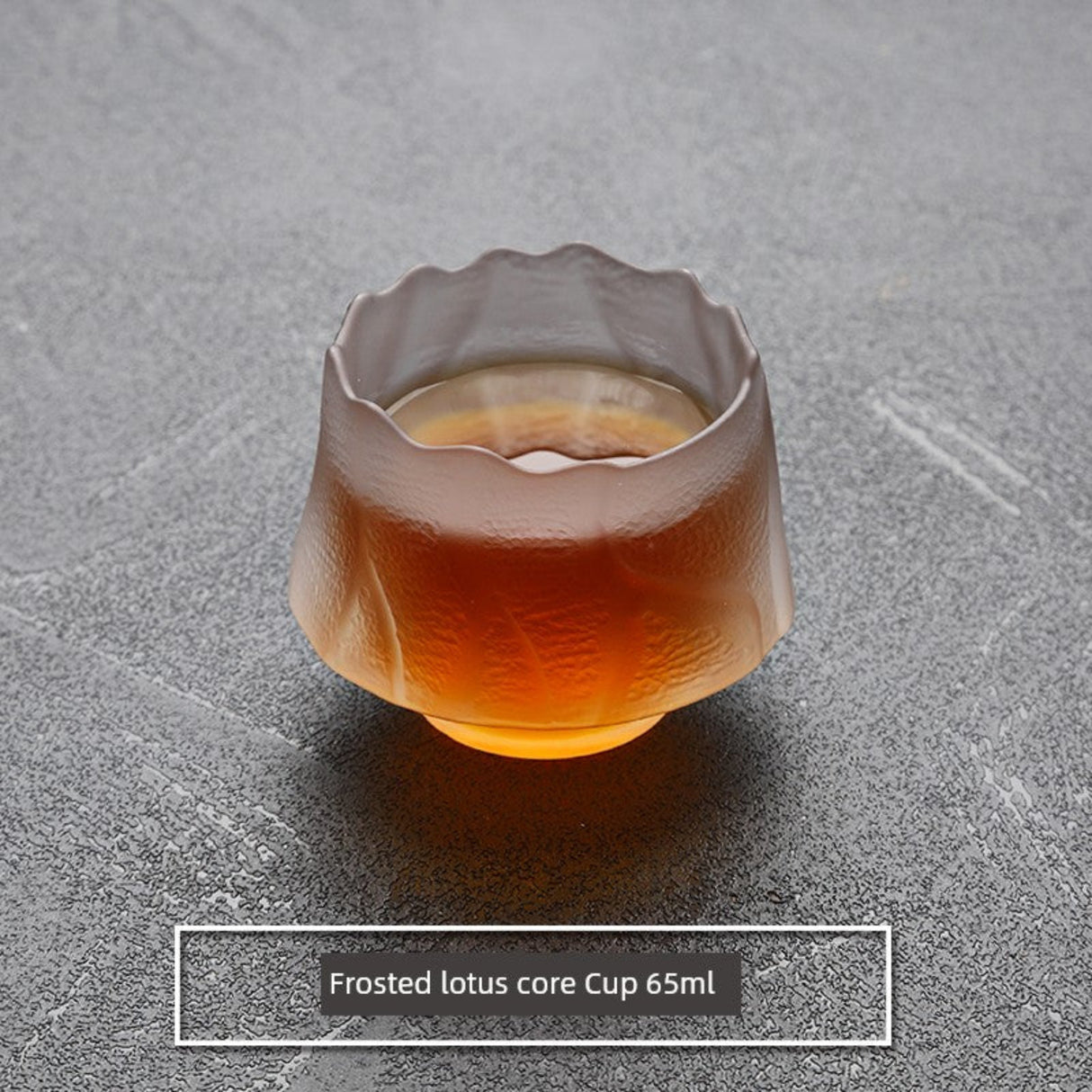 Frosted Japanese Glass Tea Cup – Elegant Single Serve Teacup