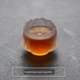 Frosted Japanese Glass Tea Cup – Elegant Single Serve Teacup