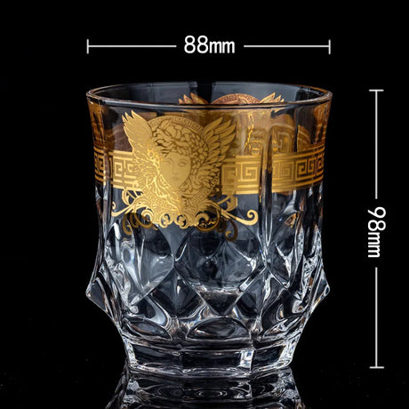 Medusa Gold Portrait Crystal Whiskey Cup Crystal Whiskey Cup Medusa Gold Julia M LifeStyles Cup No. 11 300ml 