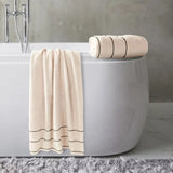 Luxury Bone Cotton Bath Sheet Set - 2 Piece Soft & Quick Dry Towels Luxury Bath Towel Set Julia M Home & Kitchen   