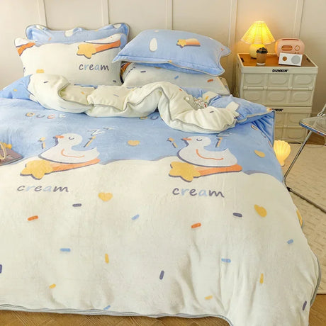 Polka Dot and Heart Winter Bedding Set Quilts and Blankets Julia M Home & Kitchen 19 US Full size 4 pcs 