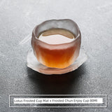 Frosted Japanese Glass Tea Cup – Elegant Single Serve Teacup