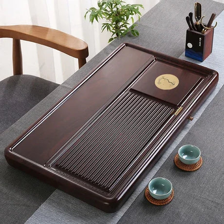 Luxury Solid Wood Gongfu Tea Tray 🌿 lotus tea tray Julia M Home & Kitchen 80x40x5cm  