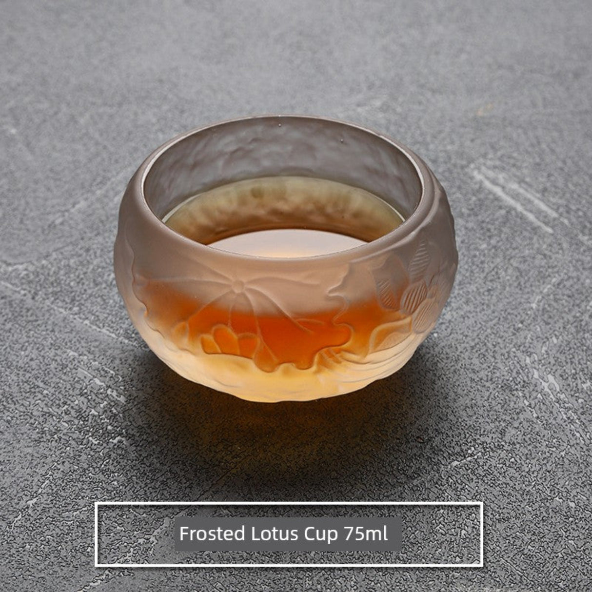 Frosted Japanese Glass Tea Cup – Elegant Single Serve Teacup