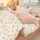 Aesthetic Floral Bedding Set - Twin to Queen Duvet Cover with Pillowcases