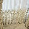 Chenille Embroidered Curtain Luxury Minimalist chenille embroidered curtain Julia M Home & Kitchen Yarn-1pcs W250cm H250cm Hook