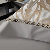 Silk - Like Satin 7 - Piece Duvet Cover Set with Double Stitching & Pillowcases - Julia M LifeStyles