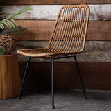 "Modern Rattan Dining Armchair - Nordic Design" rattan dining chair Julia M Home & Kitchen   