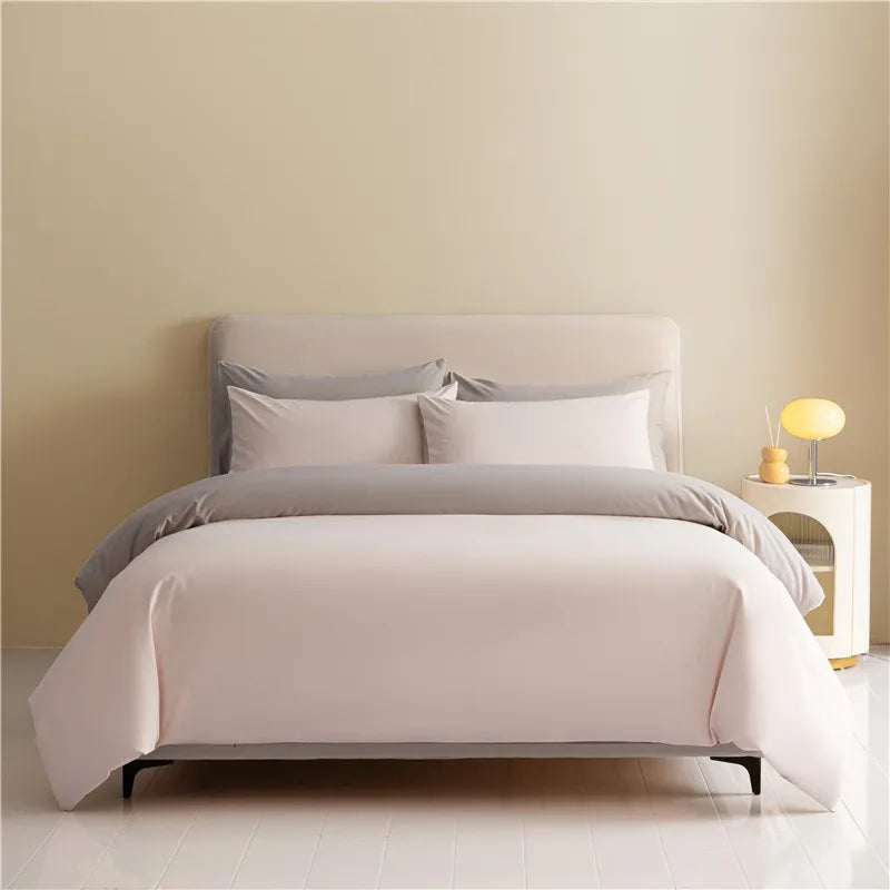 Reversible Brushed Cotton Duvet Cover Set with Pillowcases in Multiple Sizes