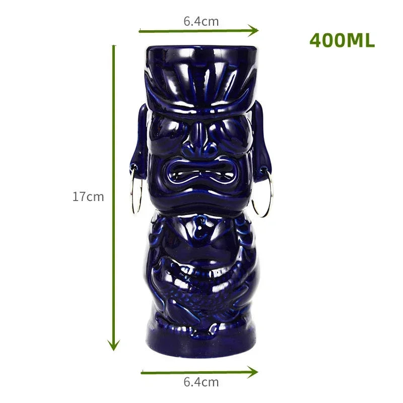 Exotic Tiki Ceramic Cocktail Glass 🍹 - Julia M LifeStyles