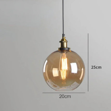 The Nordic  Loft  Modern Bedroom Pendant Lamp with Clear Gray Amber Vintage Pendant Lights Dining Glass Hanging  Light Fixtures