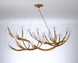 Nordic LED Tree Branch Chandelier 🌿 Chandeliers Julia M Home & Kitchen 24 head Clear ball Warm light 