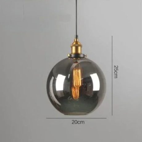 The Nordic  Loft  Modern Bedroom Pendant Lamp with Clear Gray Amber Vintage Pendant Lights Dining Glass Hanging  Light Fixtures