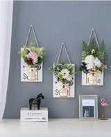 Scandinavian Style Hand - Painted Artificial Flower Wall Decor by Julia M - Julia M LifeStyles