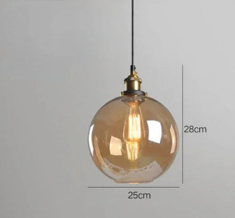 The Nordic  Loft  Modern Bedroom Pendant Lamp with Clear Gray Amber Vintage Pendant Lights Dining Glass Hanging  Light Fixtures