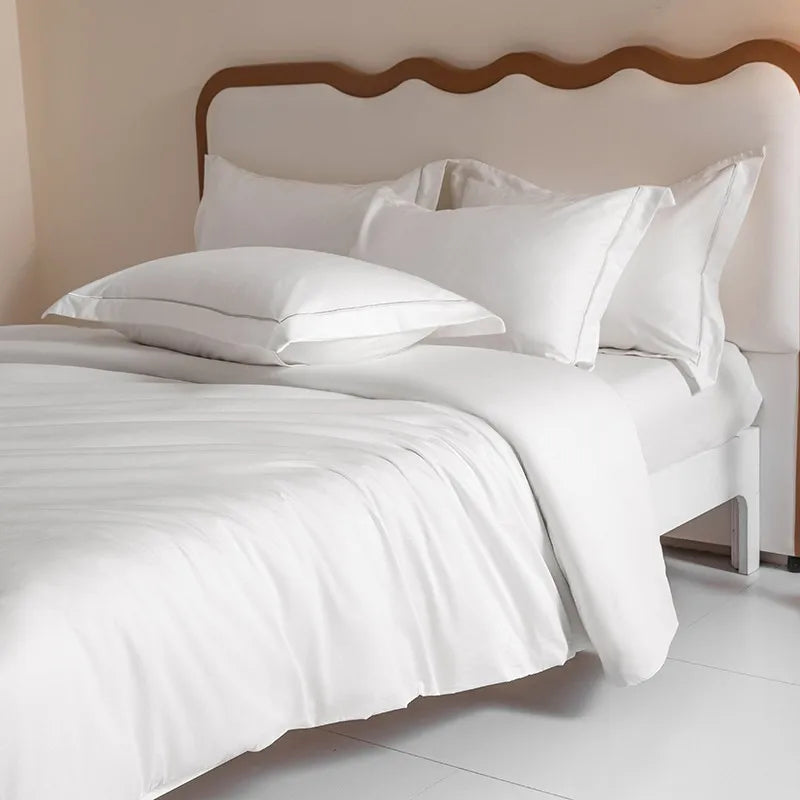 Luxury 1000TC Egyptian Cotton Duvet Cover Set with Silver Embroidery - Julia M LifeStyles