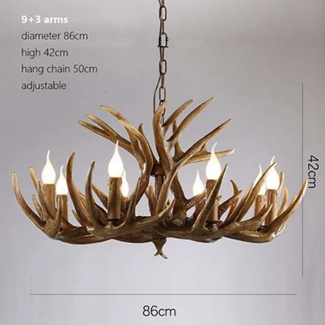 Retro Antler Resin Chandelier for Modern Dining & Living Spaces - Julia M LifeStyles