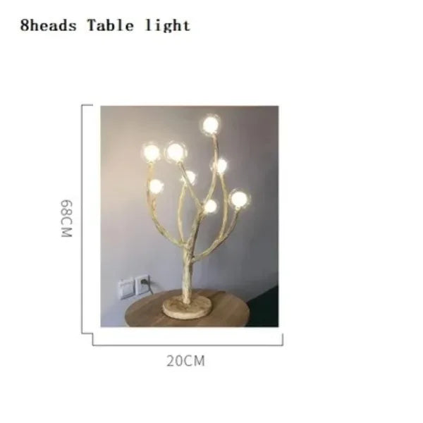 Nordic LED Tree Branch Chandelier 🌿 Chandeliers Julia M Home & Kitchen 8 head Table lamp Natural Light 