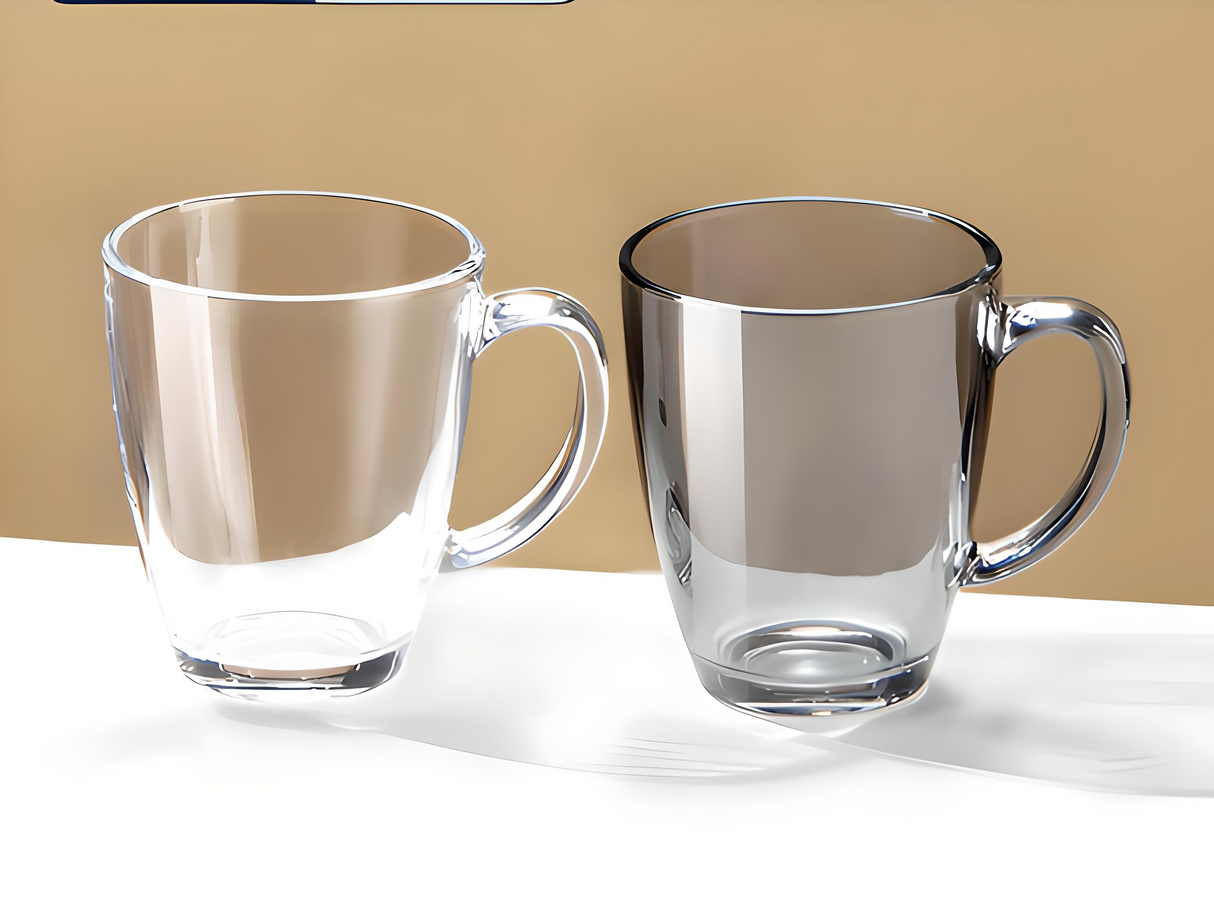 Julia M Lifestyles Drop-Resistant Tempered Glass Mug 380ml