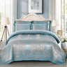 Regal Silk Elegance Jacquard Bedding Set 2 Duvet covers Julia M Home & Kitchen Color 7 Fitted sheet style Queen 4Pcs