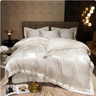 Regal Silk Elegance Jacquard Bedding Set 2 Duvet covers Julia M Home & Kitchen Color 14 Fitted sheet style Queen 4Pcs