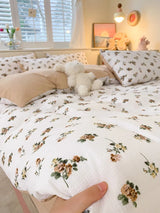 Aesthetic Floral Bedding Set - Twin to Queen Duvet Cover with Pillowcases