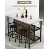 3 Piece Bar Table Set with Storage & Seating Bar Table Set with Storage & Seating Julia M Home & Kitchen   