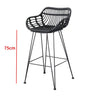 "Modern Rattan Dining Armchair - Nordic Design" rattan dining chair Julia M Home & Kitchen B BLACK  