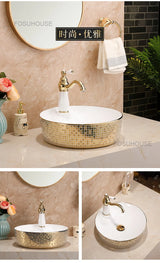 Luxury Oval Ceramic Bathroom Sink - 12L Capacity - Julia M LifeStyles