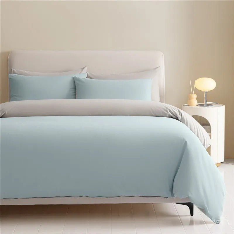 Reversible Brushed Cotton Duvet Cover Set with Pillowcases in Multiple Sizes