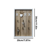 6-Hook Wooden Metal Key Hook Board Wooden Metal Key Hook Julia M Home & Kitchen   