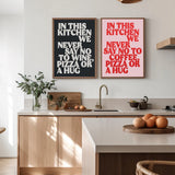"Colourful Kitchen Quote Canvas Print" wall art poster Julia M LifeStyles   