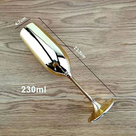 Elegant Electroplated Gold Crystal Champagne Glass Drinkware Julia M LifeStyles D  230ml 1PCS 