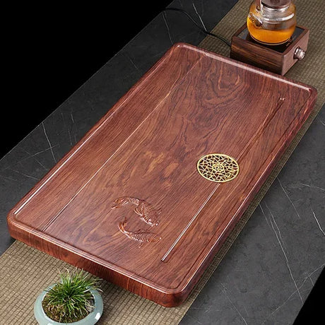 Luxury Solid Wood Gongfu Tea Tray 🌿 lotus tea tray Julia M Home & Kitchen 70x38x5cm 4  
