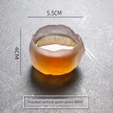 Frosted Japanese Glass Tea Cup – Elegant Single Serve Teacup