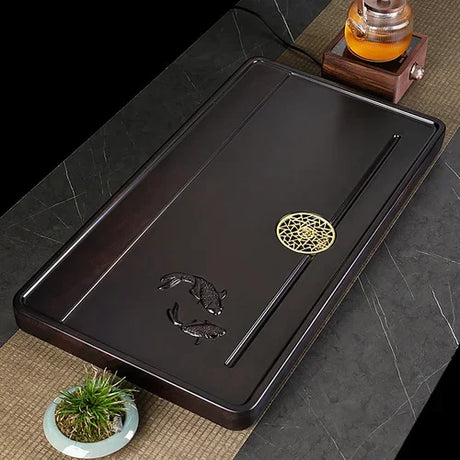 Luxury Solid Wood Gongfu Tea Tray 🌿 lotus tea tray Julia M Home & Kitchen 70x38x5cm  